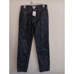 Alberto Makali Designer Jeans, Women’s Size 4, Dark Wash, Floral, Crinkle...